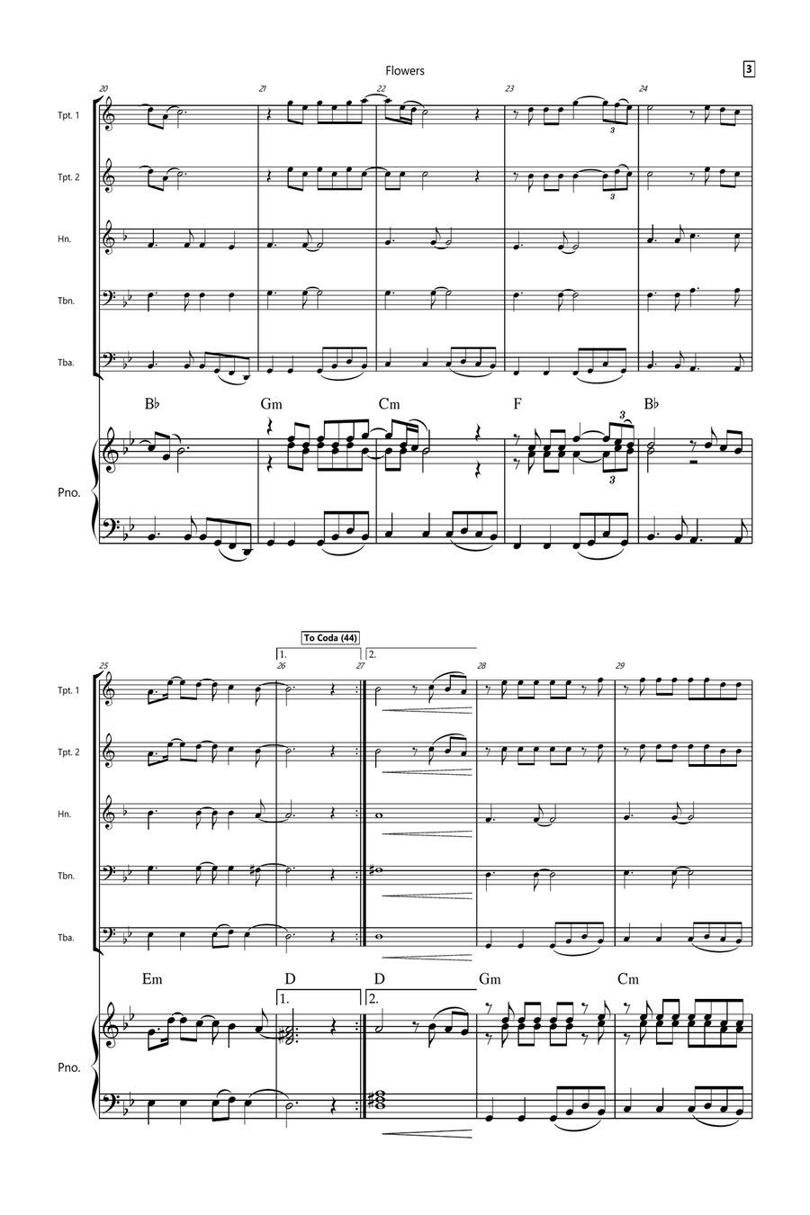 Flowers Small Ensemble scores gallery preview page 3