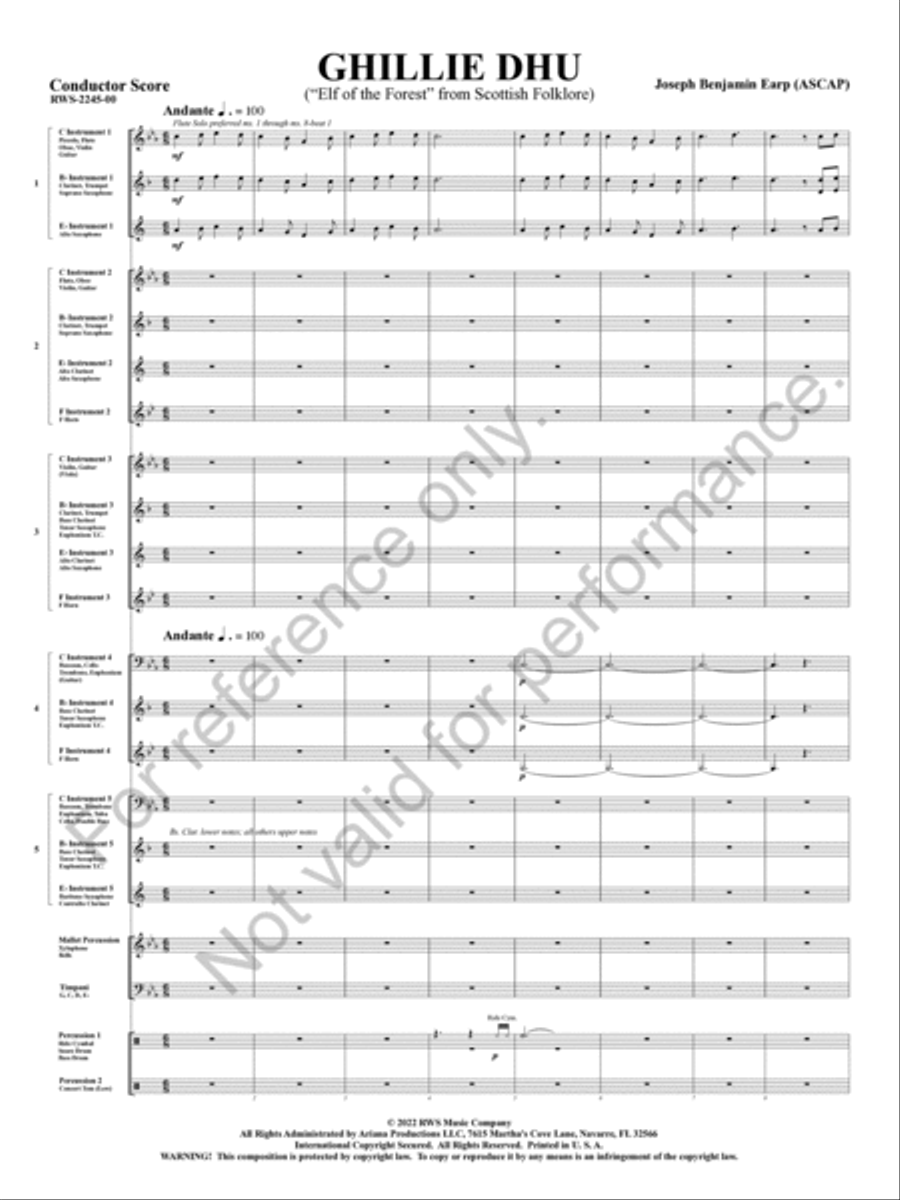 Ghillie Dhu Concert Band scores gallery preview page 4
