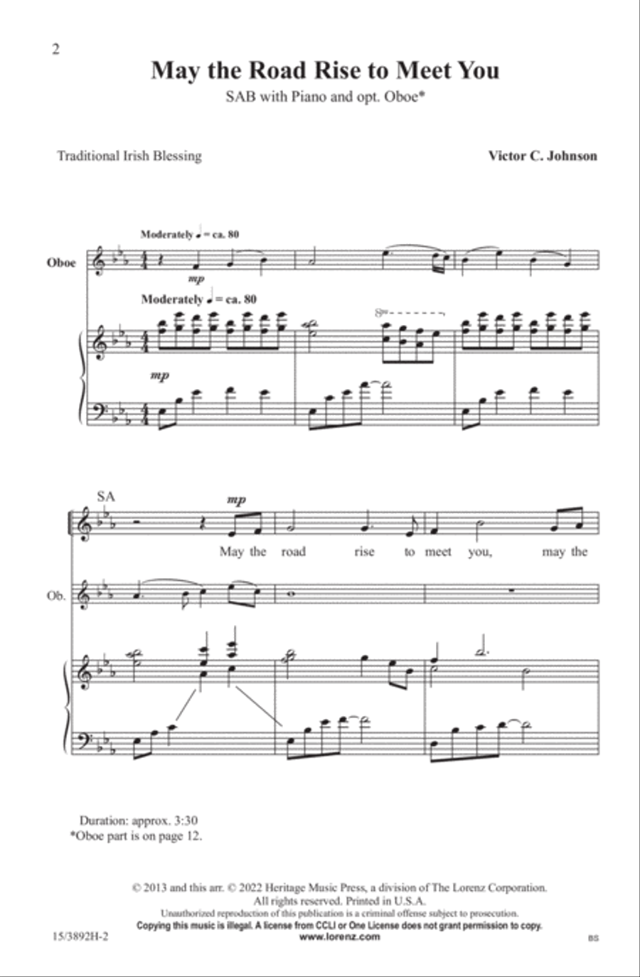 May the Road Rise to Meet You 3-Part scores gallery preview page 2