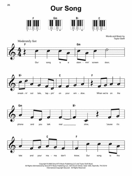 Taylor Swift - Super Easy Songbook