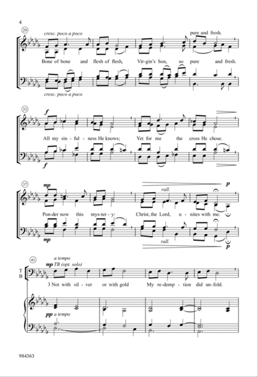 Through the Downward Drift of Time 4-Part scores gallery preview page 4