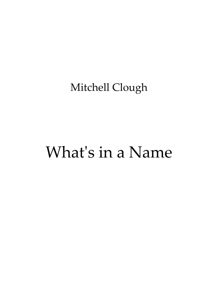 What's in a Name What's in a Name Piano Solo scores gallery preview page 1