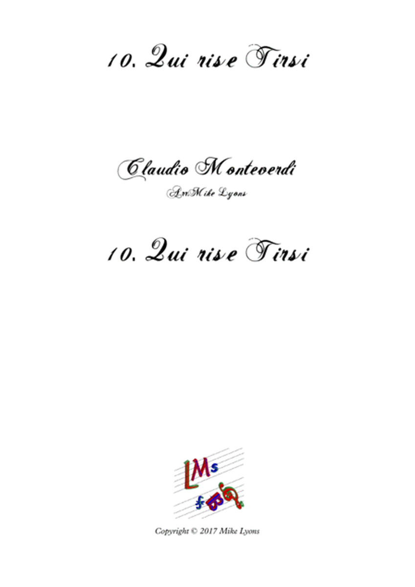 Monteverdi - The Sixth Book of Madrigals - 10. Qui rise Tirsi image number null