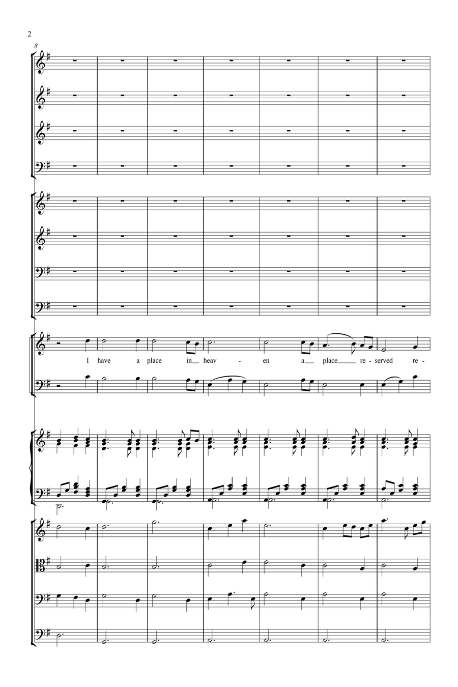 I have a place in Heaven I have a place in Heaven 4-Part scores gallery preview page 2