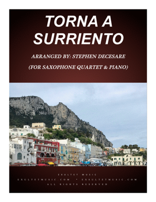 Torna A Surriento (Come Back to Sorrento) (for Saxophone Quartet and Piano)