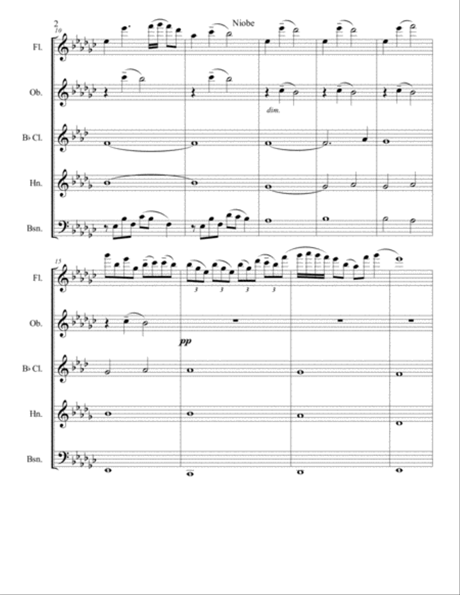 Niobe and the Weeping Rock for Woodwind Quintet Woodwind Quintet scores gallery preview page 2