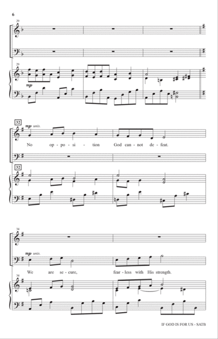 If God Is For Us (arr. John Purifoy) 4-Part scores gallery preview page 5