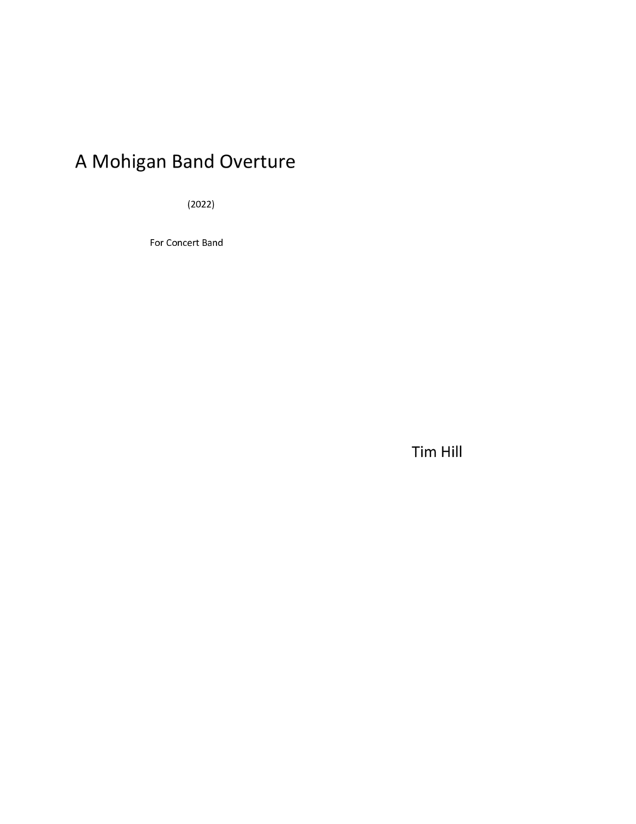 A Mohigan Band Overture image number null