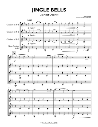 Book cover for Jingle Bells Bb Clarinet Quartet-Score and Parts
