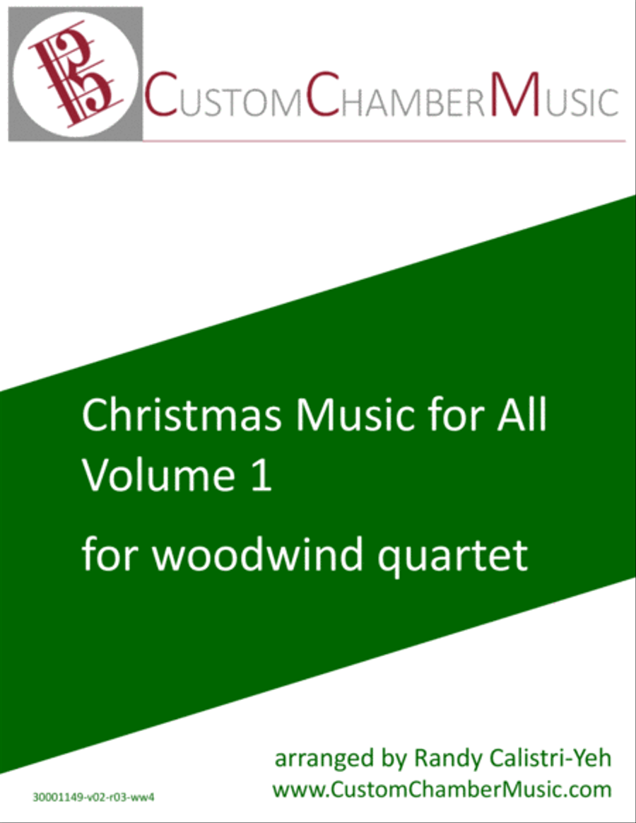 Christmas Carols for All, Volume 1 (for Woodwind Quartet) Woodwind Quartet scores gallery preview page 1