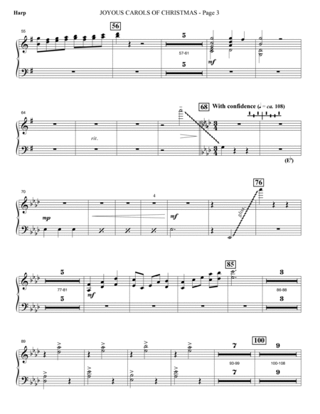 Joyous Carols of Christmas (Full Orchestra) - Harp