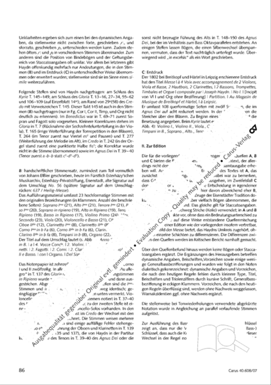 Missa Sancti Bernardi von Offida in B 4-Part scores gallery preview page 101