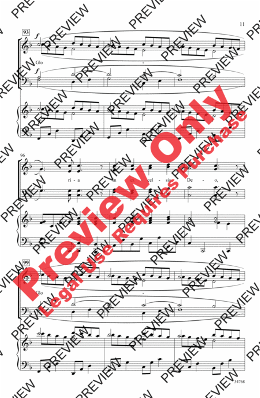 Angels' Gloria Angels' Gloria 4-Part scores gallery preview page 11
