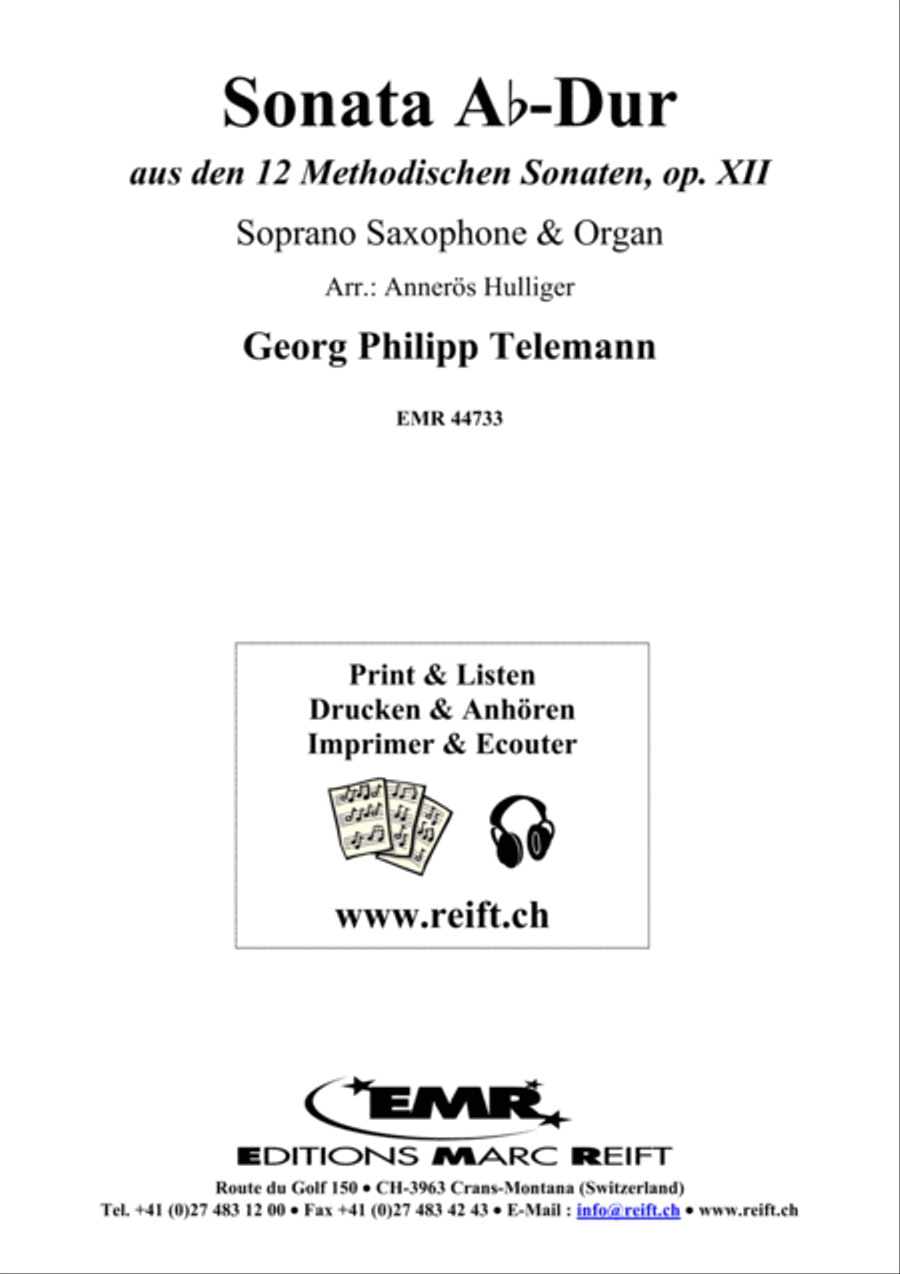 Sonata Ab-Dur Soprano Saxophone scores gallery preview page 2