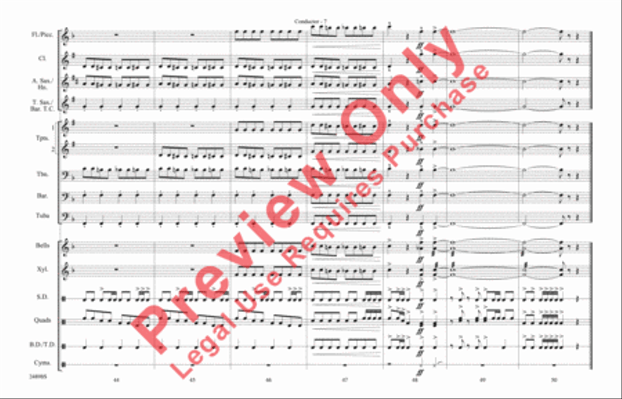 Batman Theme (from the TV Series) Marching Band scores gallery preview page 8