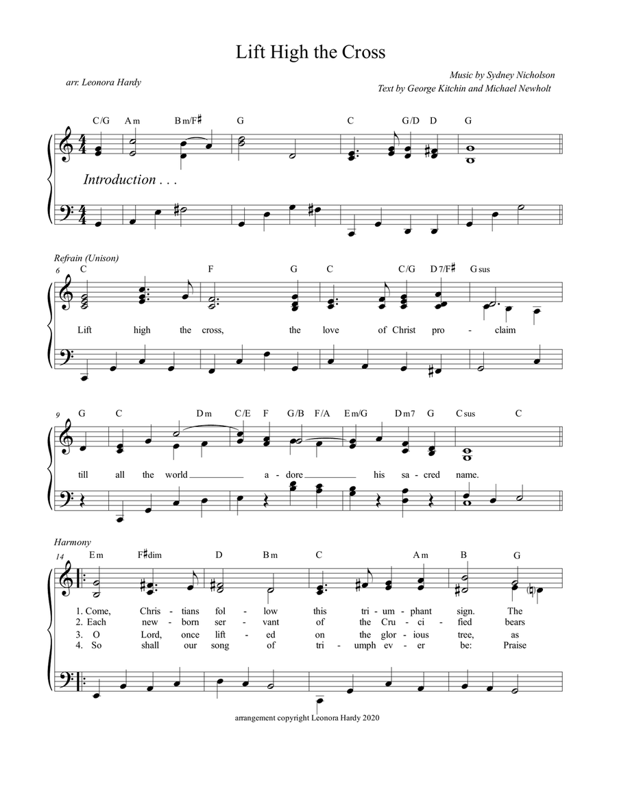 Lift High the Cross Lift High the Cross Piano, Vocal scores gallery preview page 1