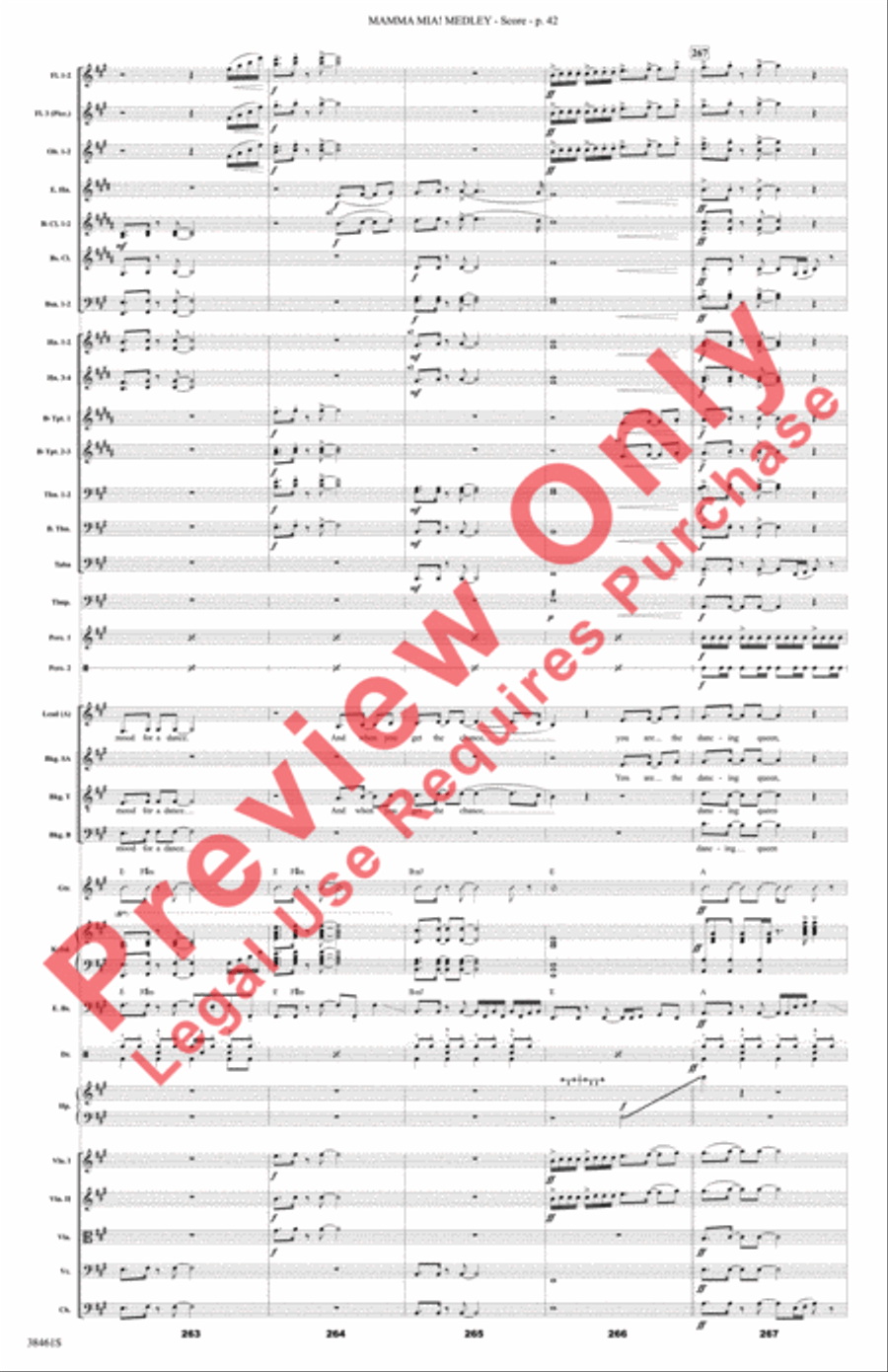 Mamma Mia! Medley Mamma Mia! Medley Full Orchestra scores gallery preview page 43