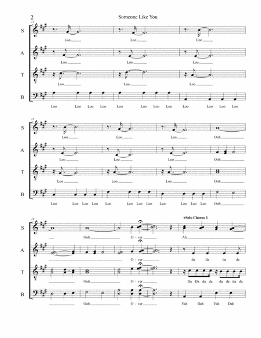 Someone Like You 4-Part scores gallery preview page 2
