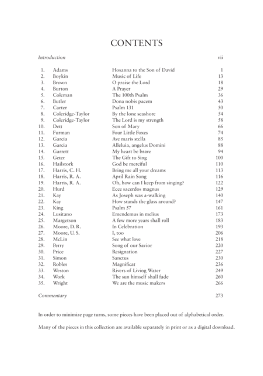 The Oxford Book of Choral Music by Black Composers 4-Part scores gallery preview page 2