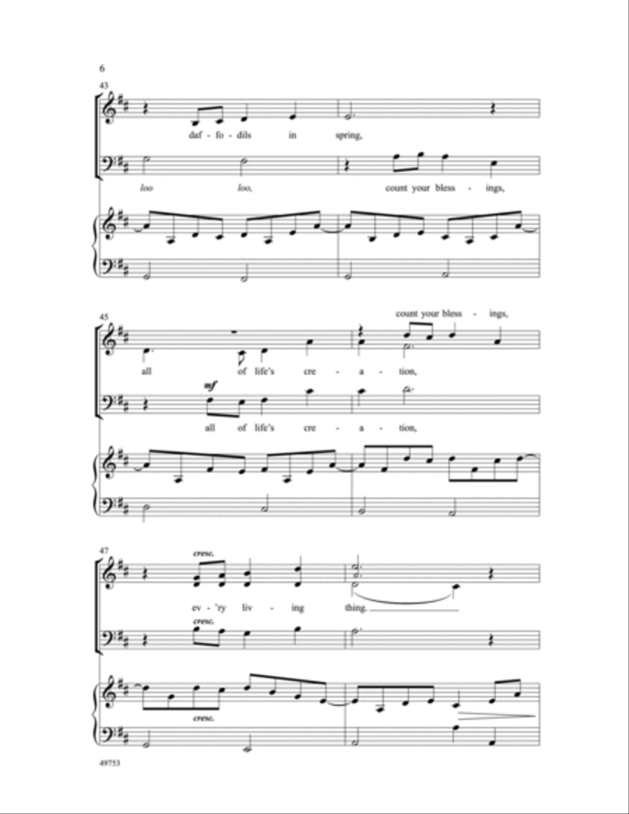 Count Your Blessings Choir scores gallery preview page 6