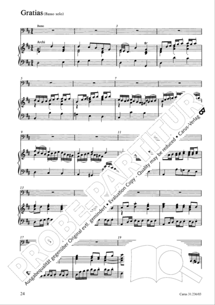 Mass in G Major 4-Part scores gallery preview page 25