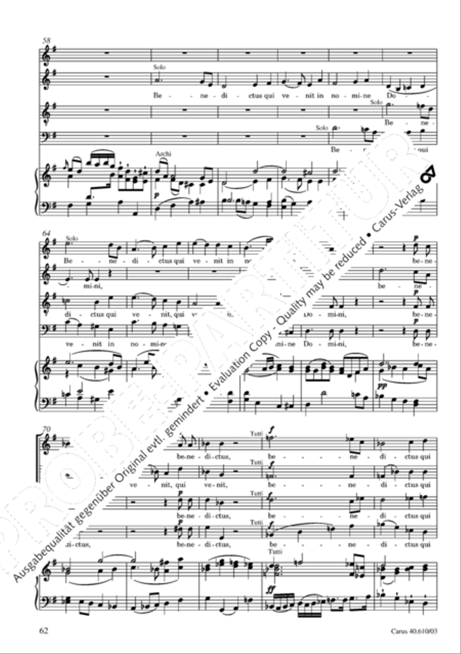 Theresienmesse in B 4-Part scores gallery preview page 63
