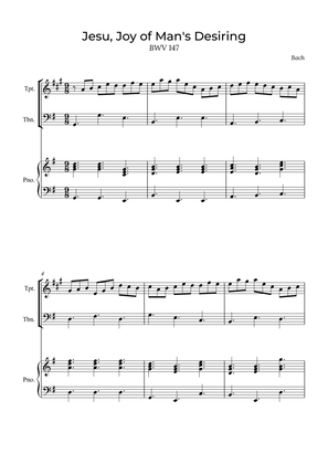 Jesu, Joy of Man's Desiring - Trumpet and Trombone with piano