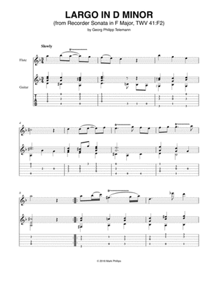 Largo in D Minor (from Recorder Sonata in F Major, TWV 41:F2)