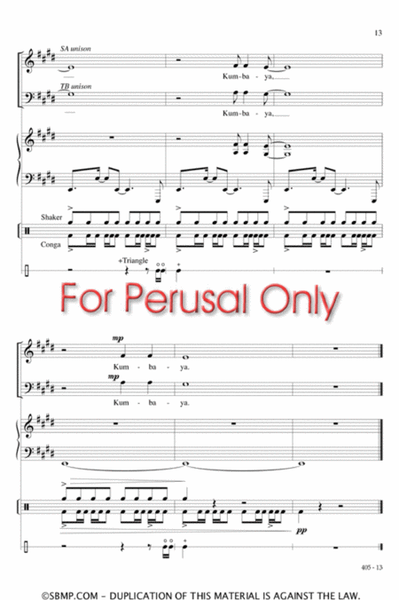 Kumbaya - SATB Octavo image number null