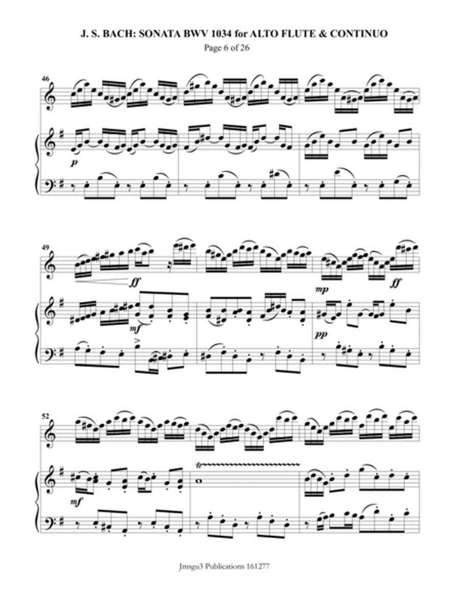 BACH: Sonata in E Minor BWV 1034 for Alto Flute & Continuo image number null
