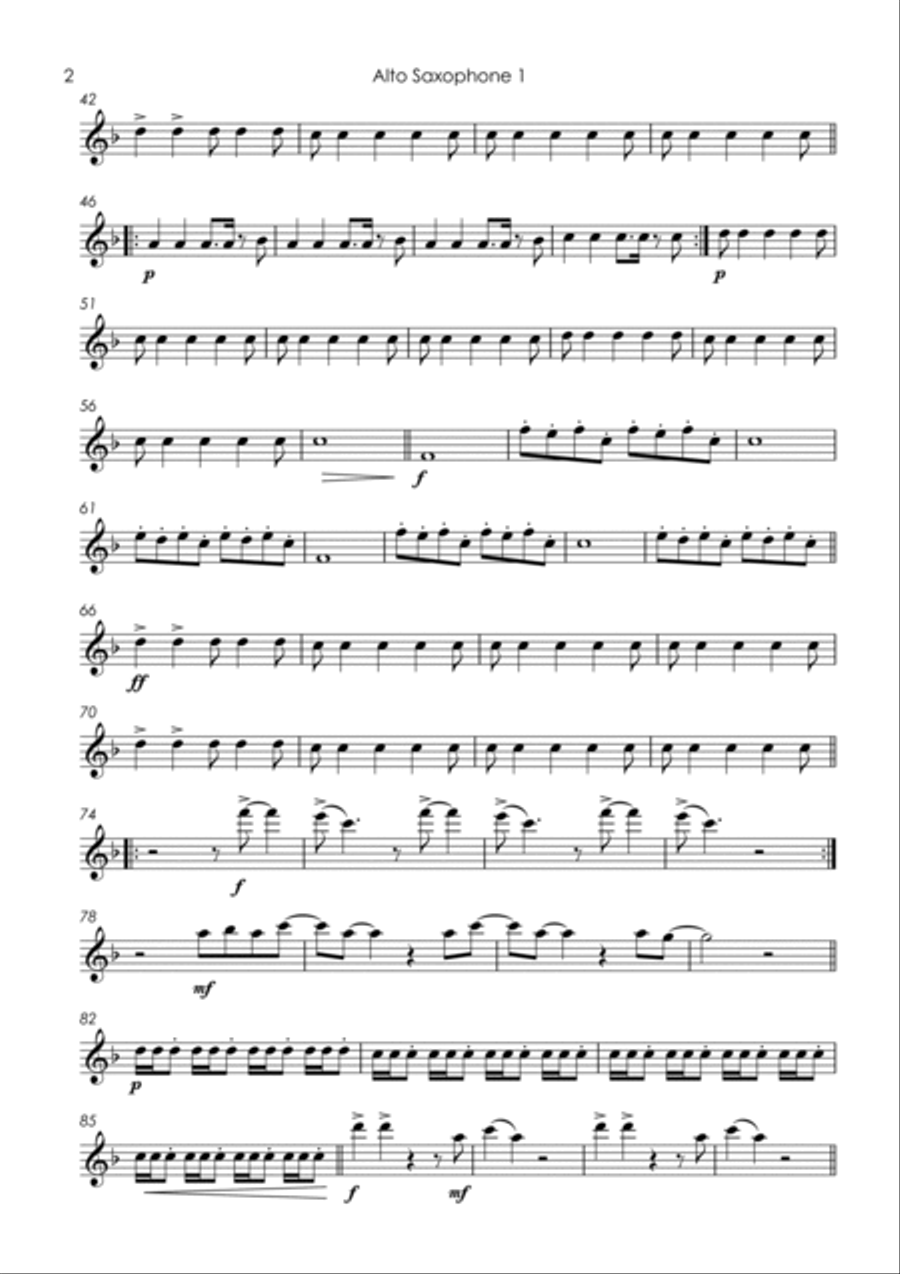 What Is Love What Is Love Saxophone Quintet scores gallery preview page 4