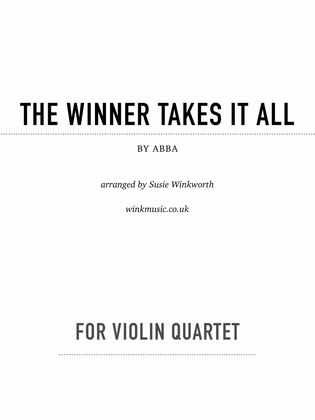 Book cover for The Winner Takes It All