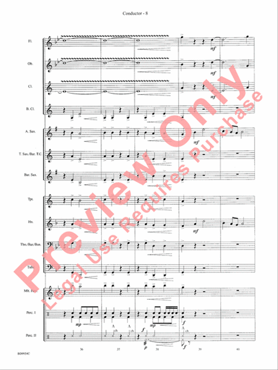 The Sound and the Fury Concert Band scores gallery preview page 11