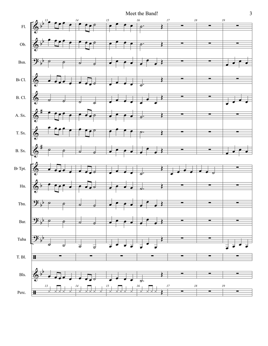 Meet the Band! Concert Band scores gallery preview page 4