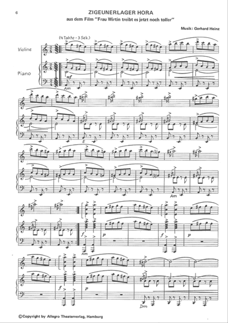 Zigeunerlager Hora Violin Solo scores gallery preview page 3