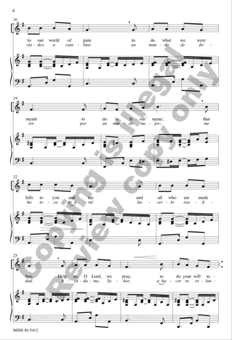 The Lord Now Sends Us Forth (Enviado soy de Dios) SA scores gallery preview page 6