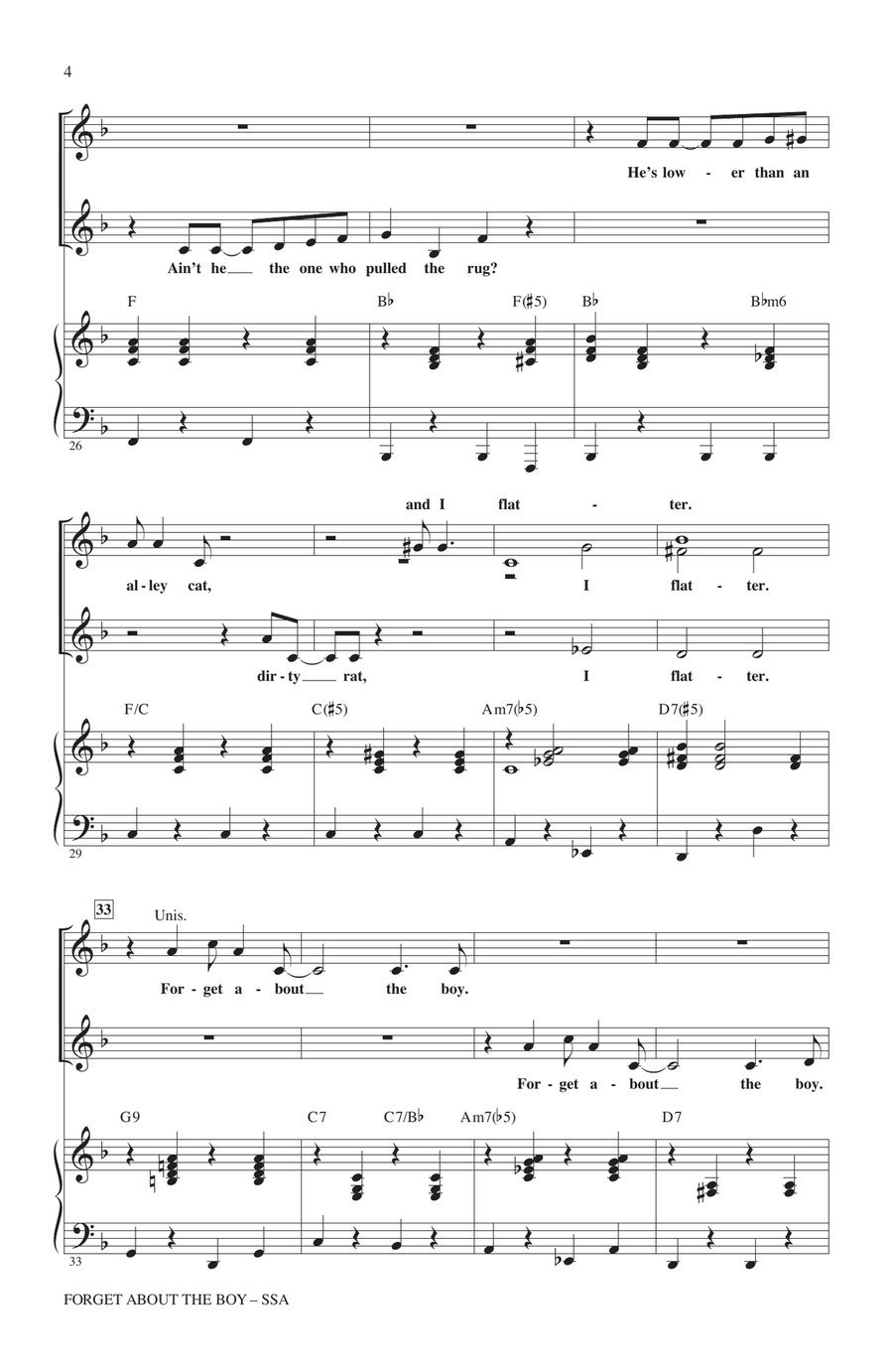 Forget About The Boy (from Thoroughly Modern Millie) (arr. Audrey Snyder) SSA scores gallery preview page 3
