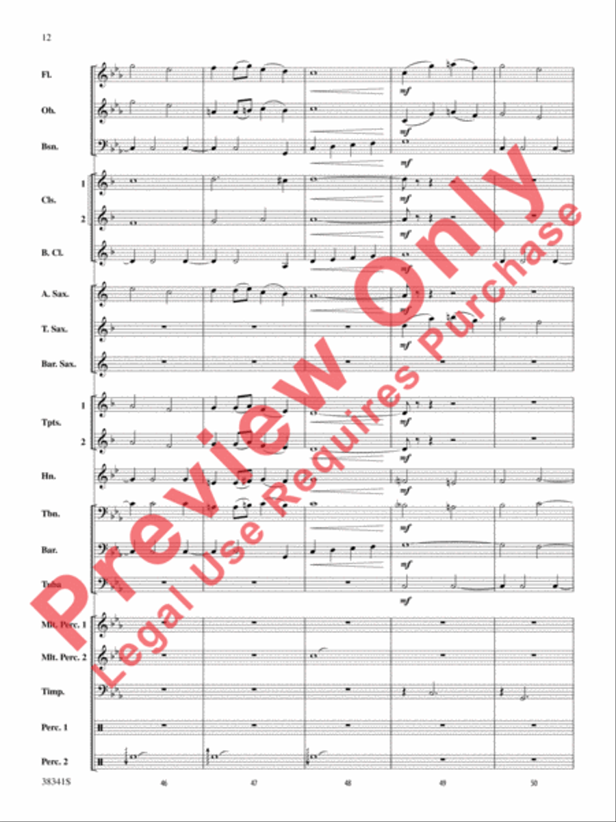 A Canadian Christmas Concert Band scores gallery preview page 13