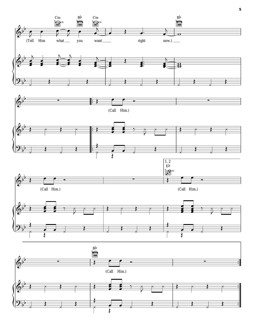 Jesus Is On The Mainline (from Black Nativity) Guitar scores gallery preview page 5