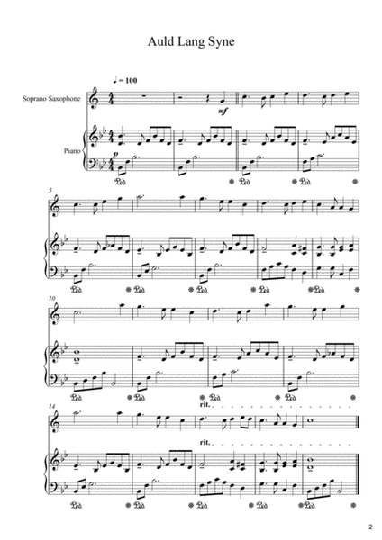 10 Christmas Songs For Alto Saxophone & Piano Vol. 2