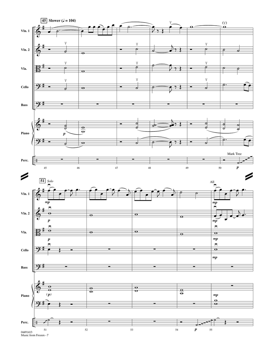 Music from Frozen - Conductor Score (Full Score) Orchestra scores gallery preview page 6