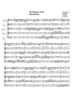 In Nomine no.19 a5 (arrangement for 5 recorders)