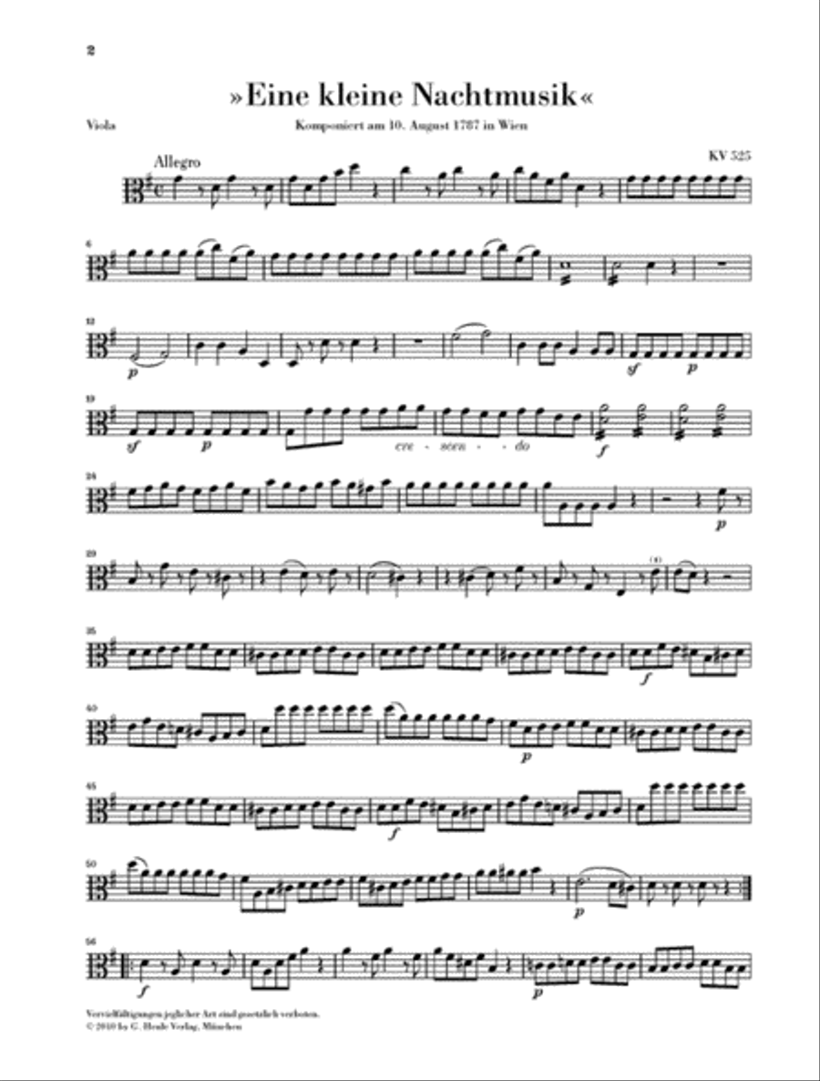 Divertimento K525 “Eine kleine Nachtmusik” String Quartet scores gallery preview page 4