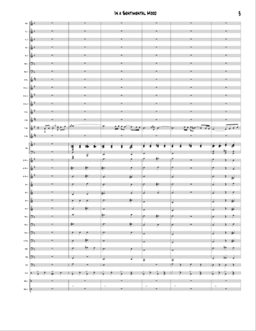 In A Sentimental Mood Concert Band scores gallery preview page 3