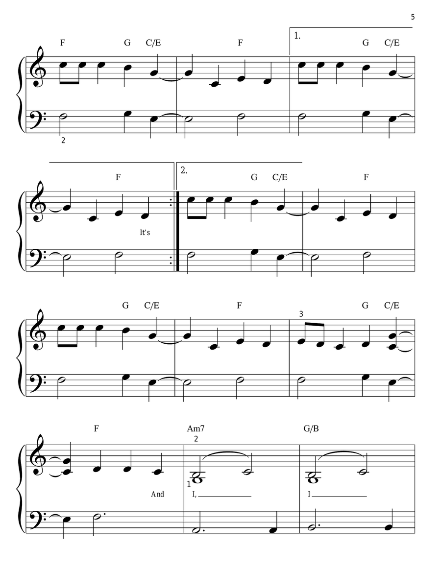 A Thousand Miles Easy Piano scores gallery preview page 5