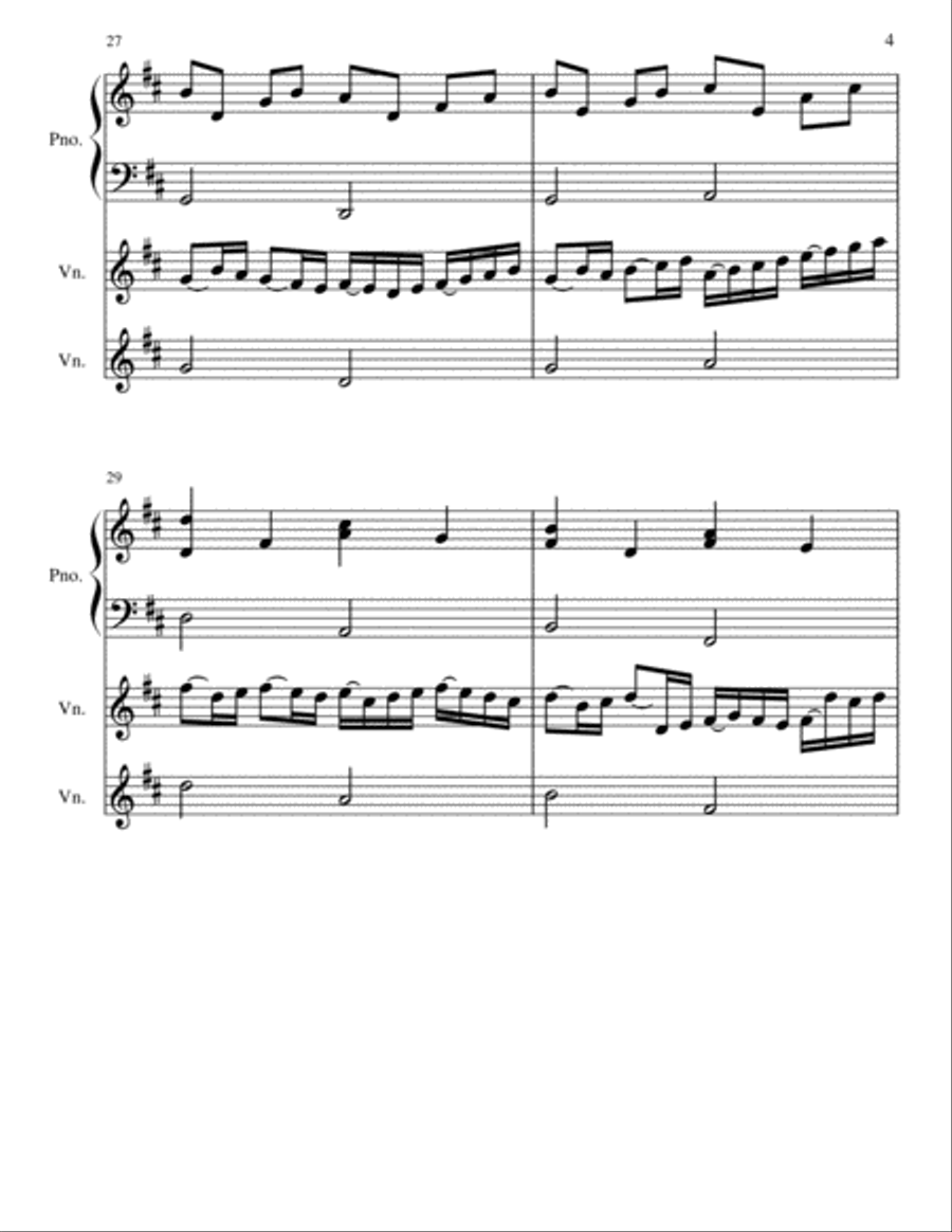 Canon in D Piano scores gallery preview page 4