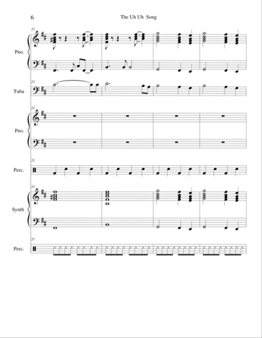 The Uh Uh Song School and Community scores gallery preview page 6
