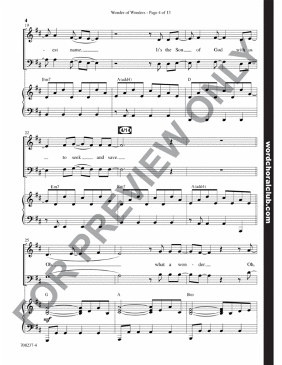 Wonder of Wonders - Anthem 4-Part scores gallery preview page 5