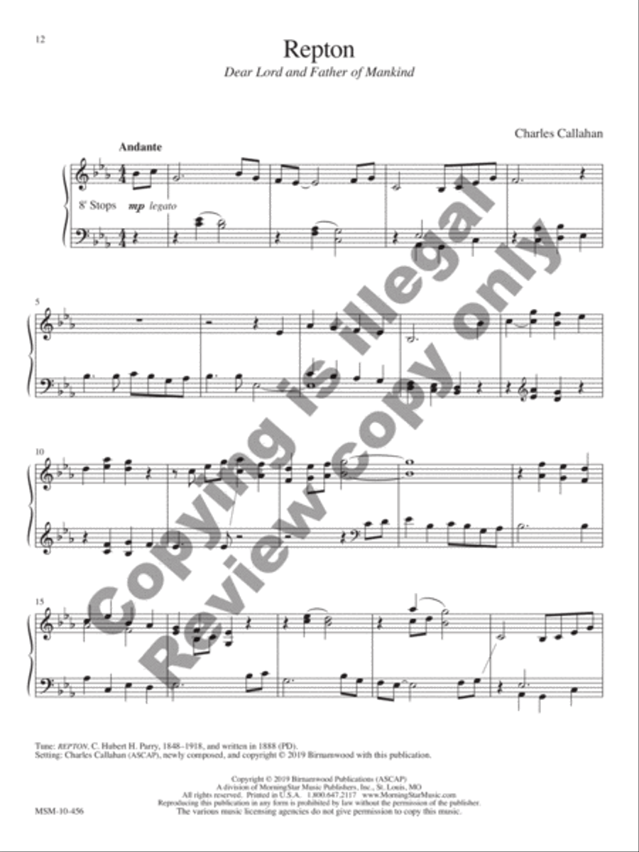 Voluntaries for Manuals: 14 Hymn-based Preludes and Postludes Organ scores gallery preview page 9