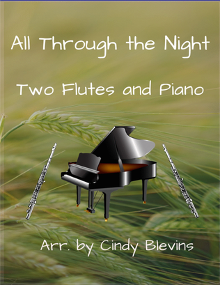Book cover for All Through the Night, Two Flutes and Piano